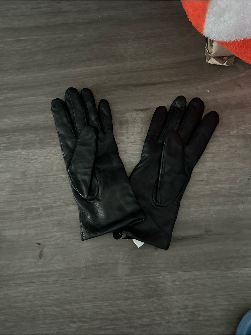 Lands' End Women's EZ Touch Screen Cashmere Lined Leather Gloves,New size M